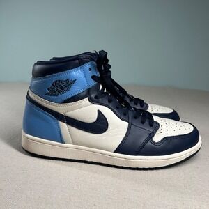 Mens Size 12 - Air Jordan 1 High Obsidian UNC Basketball Shoes‎ 555088-140